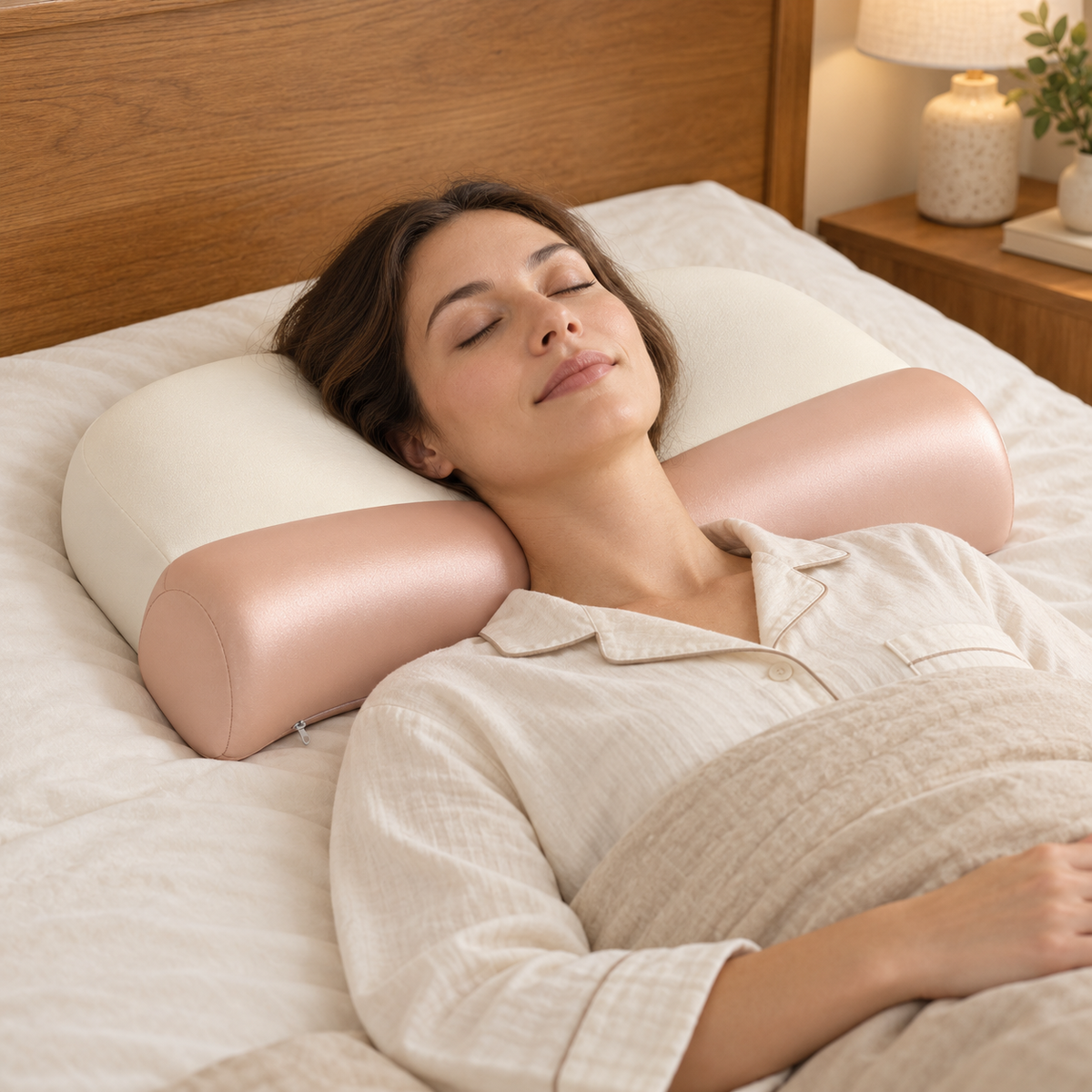 Contoured Foam Pillow with Stretch Cover