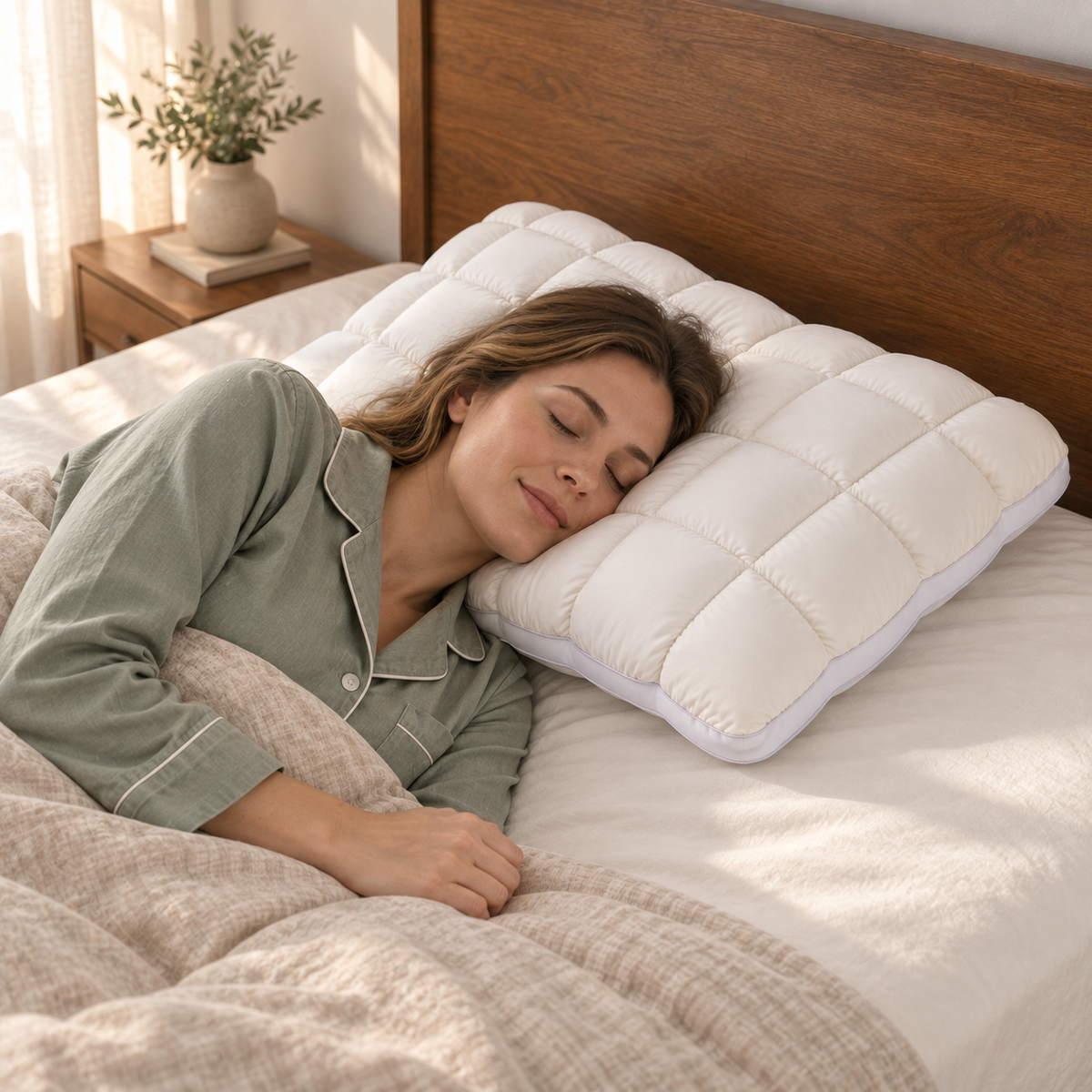 Quilted Polyester Fiber Pillow