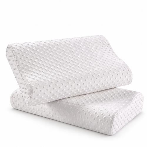 Contoured Memory Foam Pillow with Removable Cover