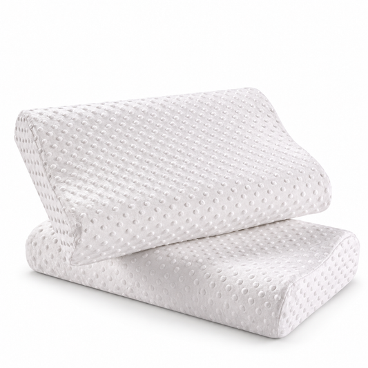 Contoured Memory Foam Pillow with Removable Cover